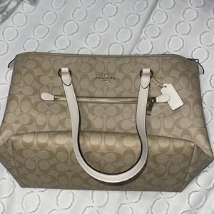 COACH zip top tote
